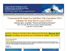 Tablet Screenshot of lagunabeachsurfinglessons.com